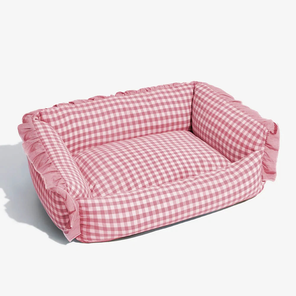 Pet Bed Cotton Raised Edge Machine-Washable Cover