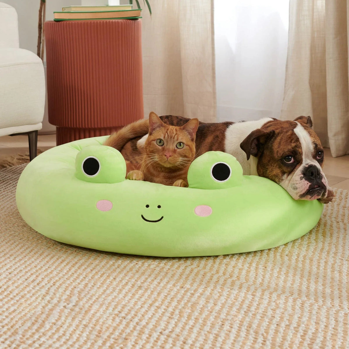 Pet Bed Plush Cushioned Enclosed Nest Shape Lightweight & Portable