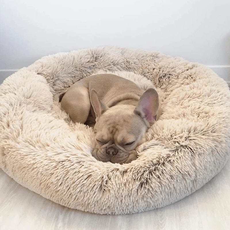 Pet Bed Plush Faux Fur Raised Rim Machine Washable