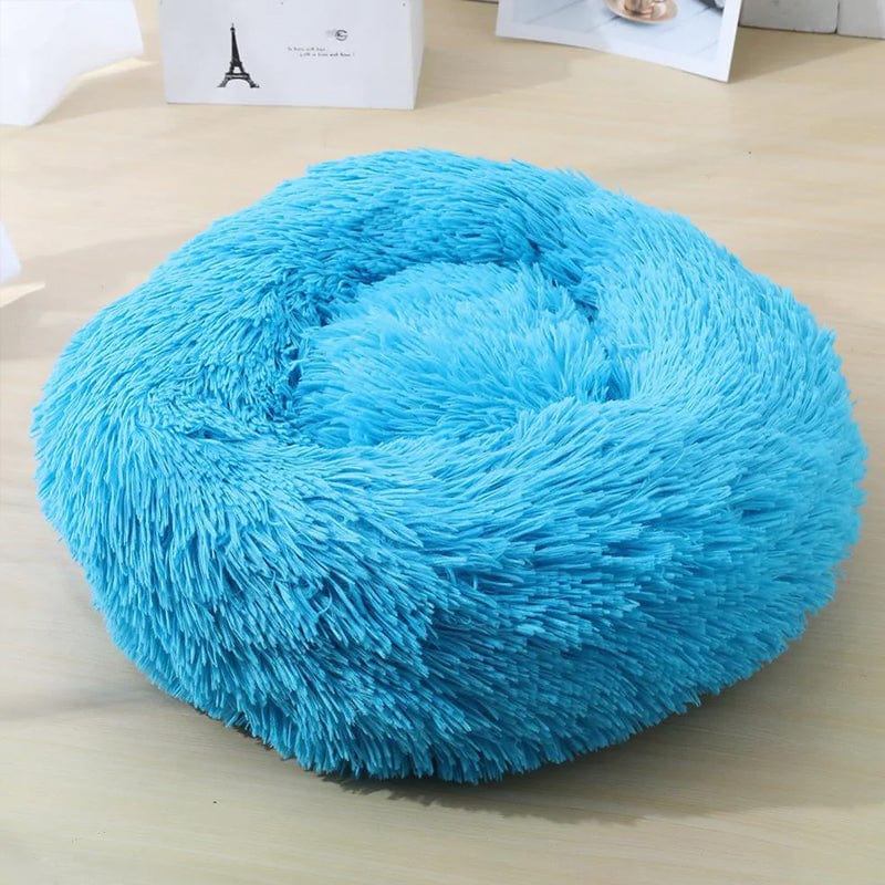 Pet Bed Plush Faux Fur Raised Rim Machine Washable