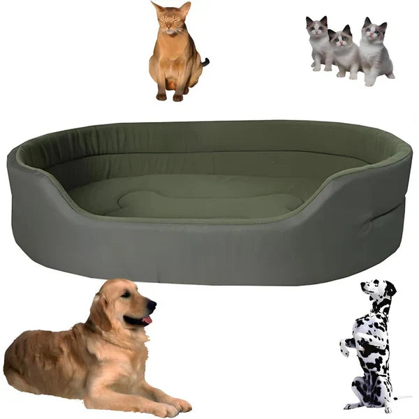 Pet Bed Recycled Fabric Soft Supportive Removable Washable Cover