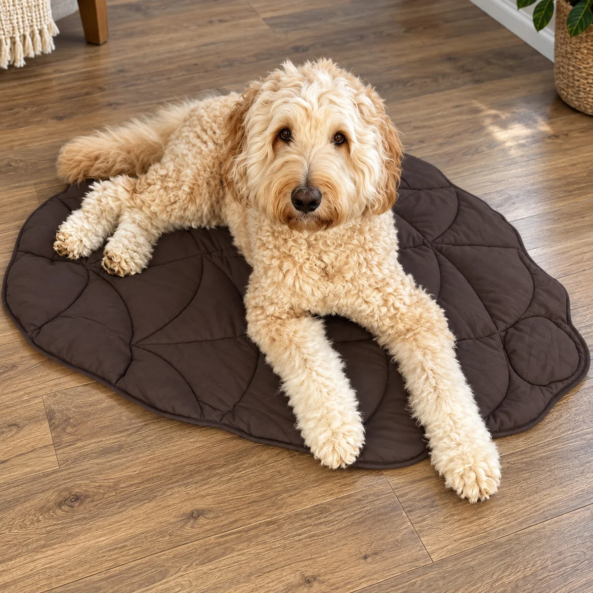 Pet Blanket Leaf Shaped Quilted Machine Washable