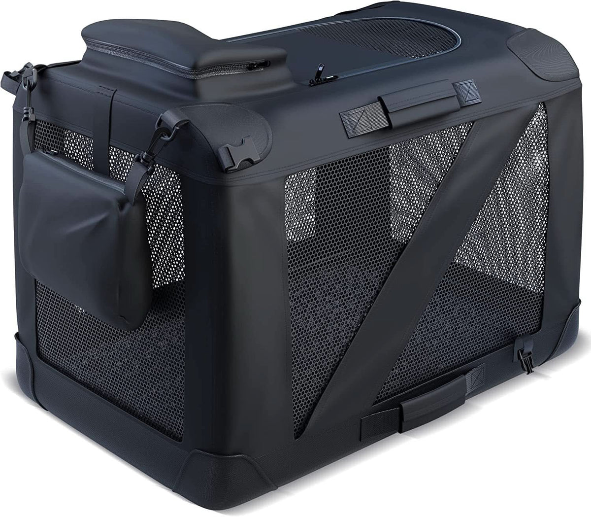 Pet Carrier Foldable Breathable Mesh Panels Removable Padding