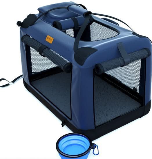 Pet Carrier Foldable Breathable Mesh Panels Removable Padding