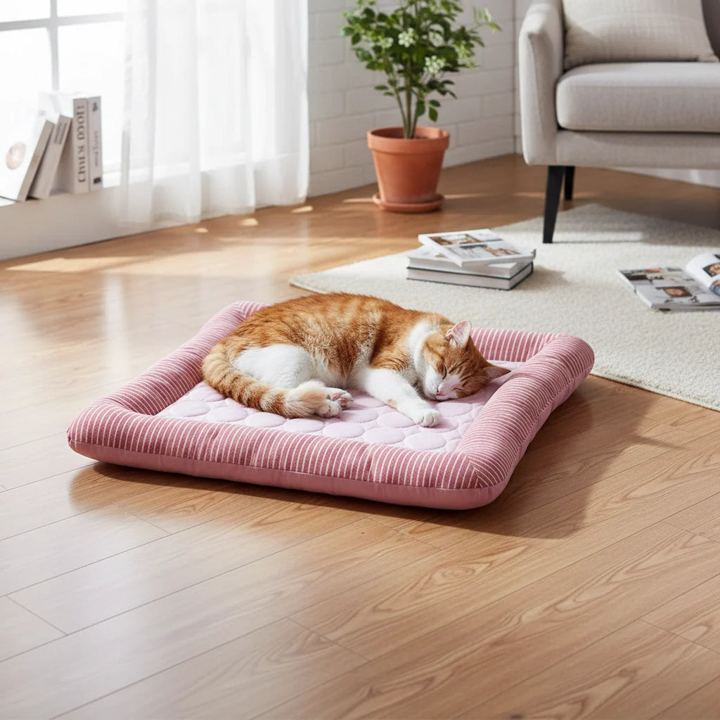Pet Cooling Mat Breathable Cotton Reinforced Stitching