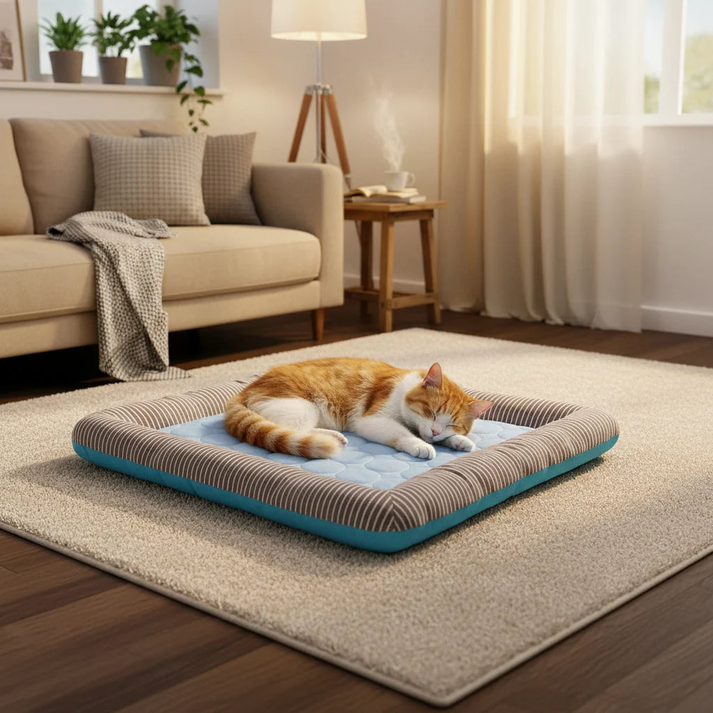 Pet Cooling Mat Breathable Cotton Reinforced Stitching