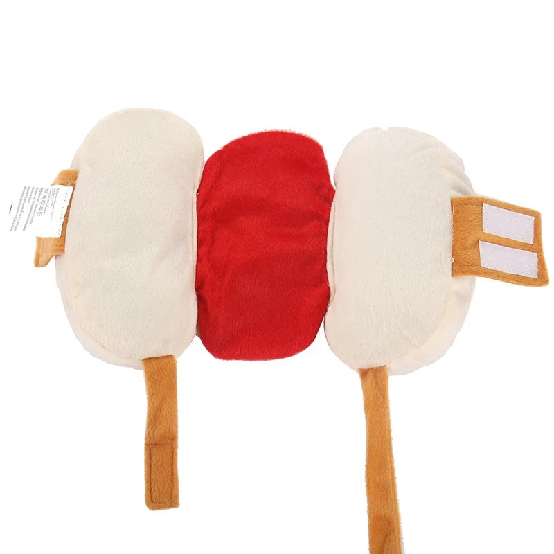 Pet Costume Hot Dog Design Cotton Plush Adjustable Fit