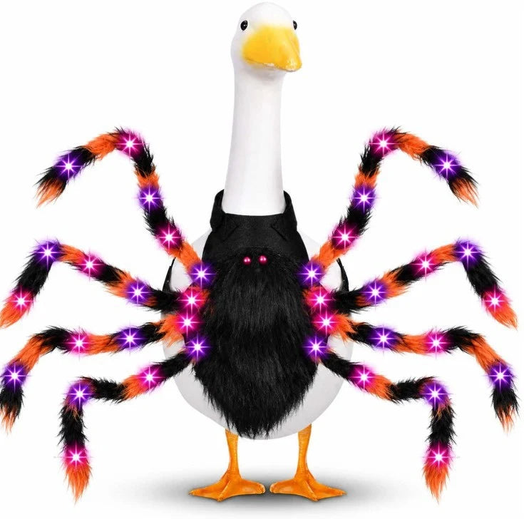 Pet Costume Spider Design Eight Plush Legs Adjustable Velcro