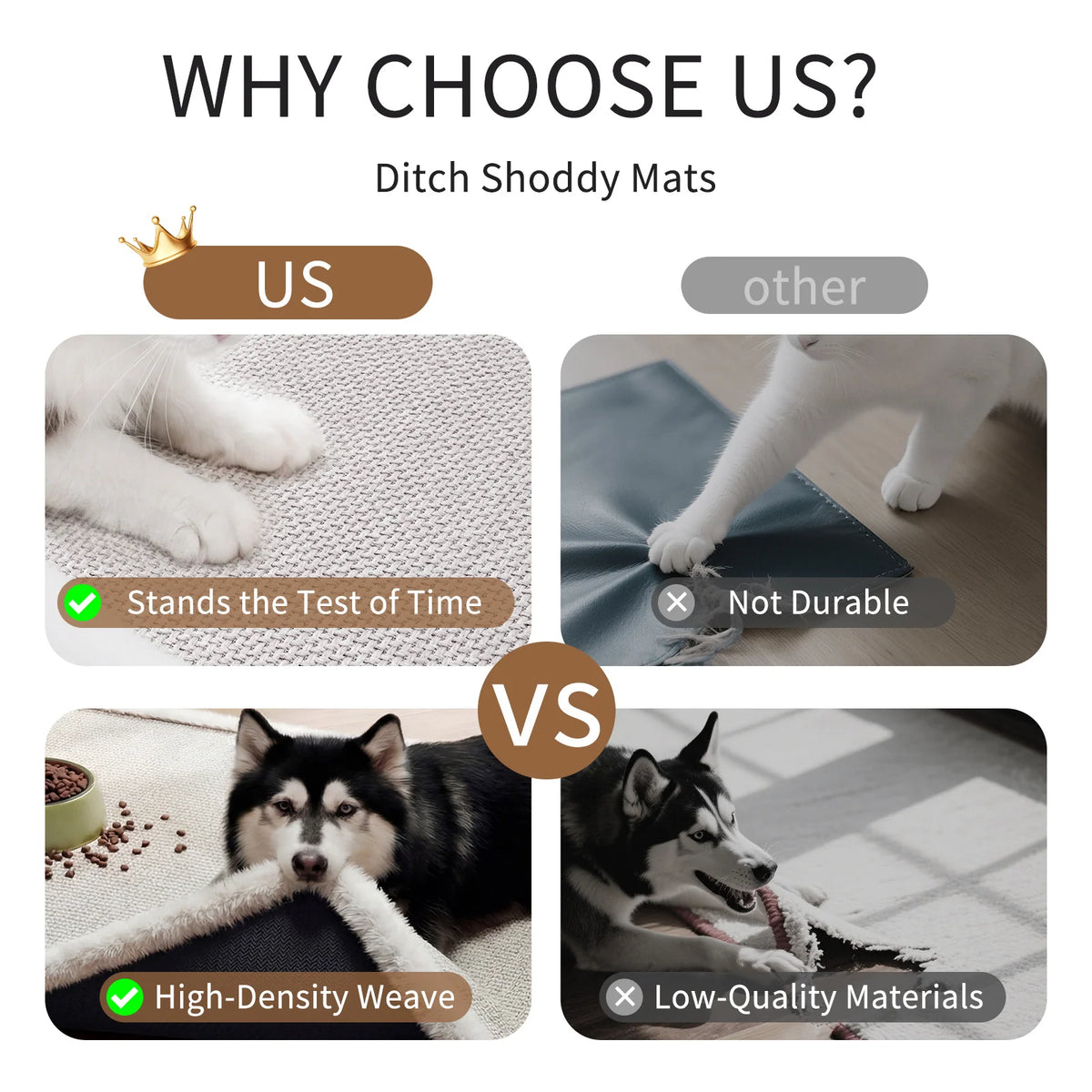 Pet Feeding Mat Soft Textured Non-Slip Easy-Clean