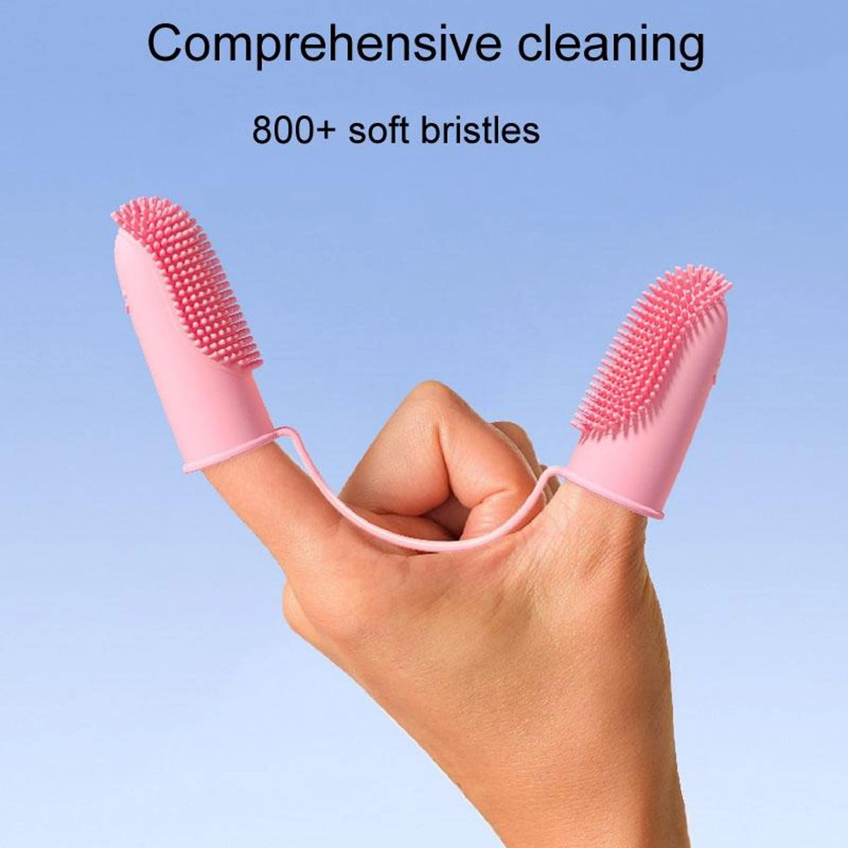 Pet Finger Toothbrush Dual-Finger 800+ Soft Bristles