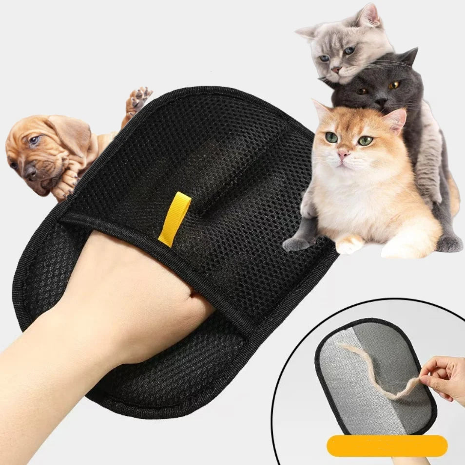 Pet Grooming Gloves Double-Sided Washable Reusable