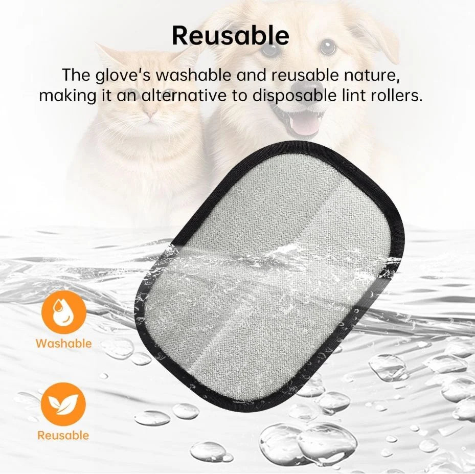 Pet Grooming Gloves Double-Sided Washable Reusable