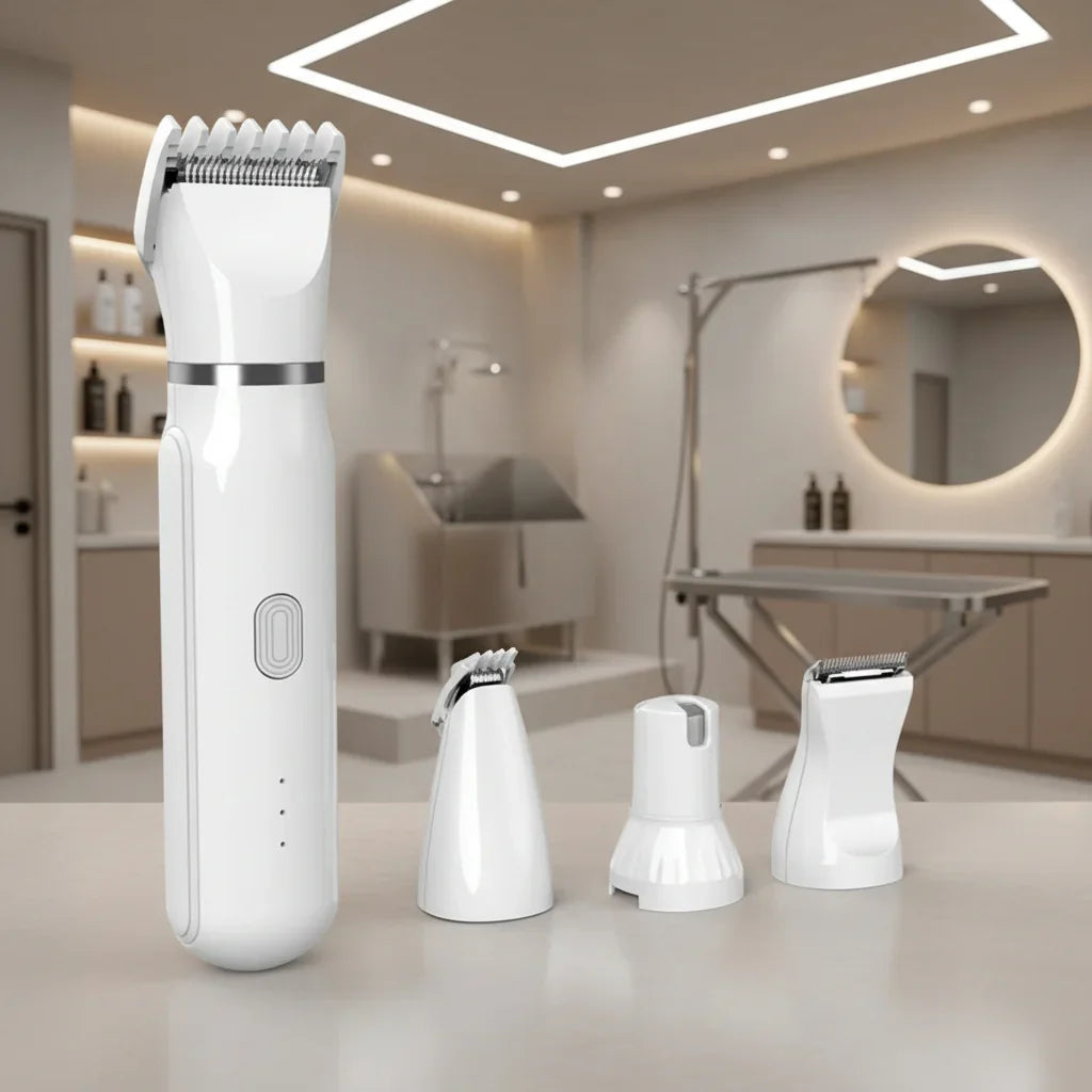 Pet Grooming Trimmer 4-in-1 Quiet Cordless USB Charging