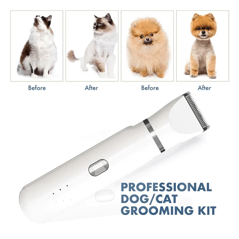 Pet Grooming Trimmer 4-in-1 Quiet Cordless USB Charging