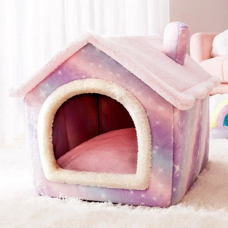 Pet House Plush Foldable Machine-Washable Cover