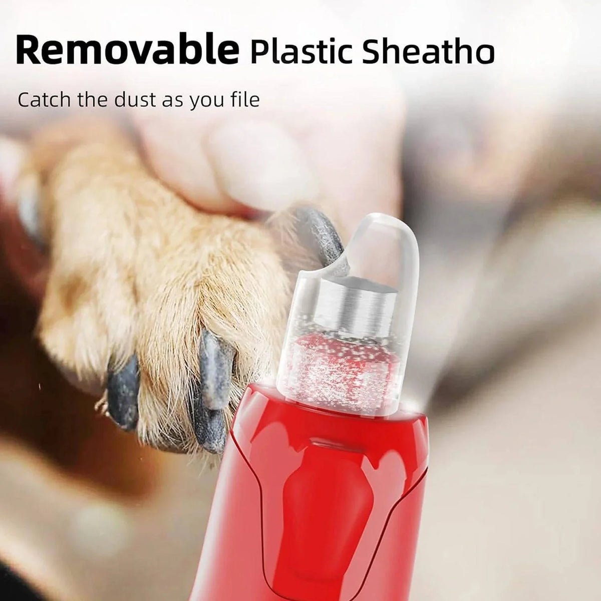 Pet Nail Grinder Dual LED Dustproof Low-Noise