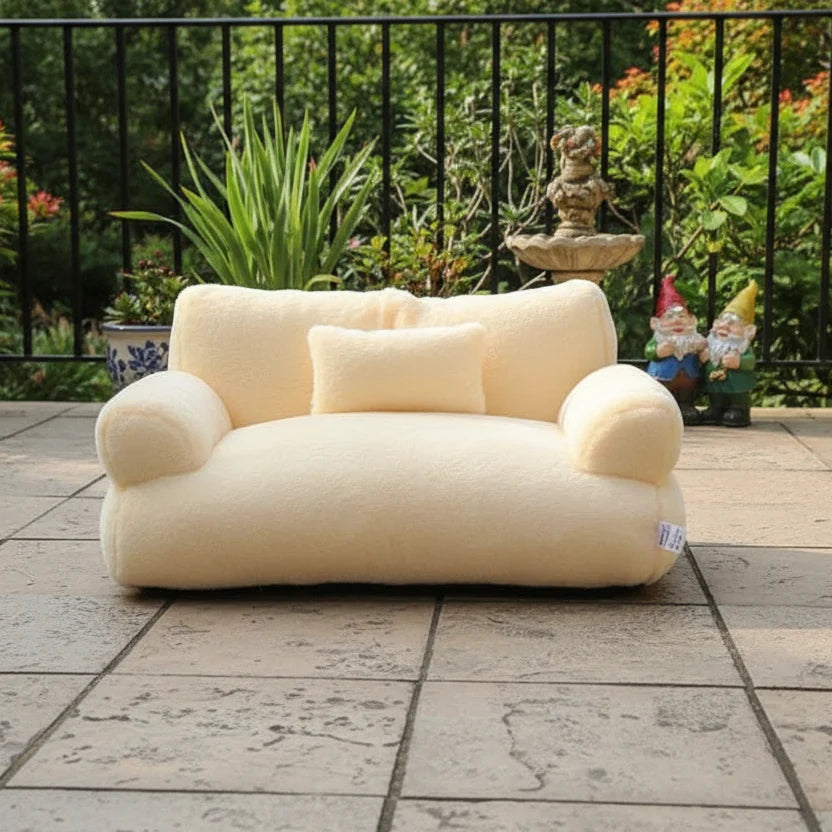 Pet Sofa Ergonomic Raised Edge Removable Machine-Washable Cover
