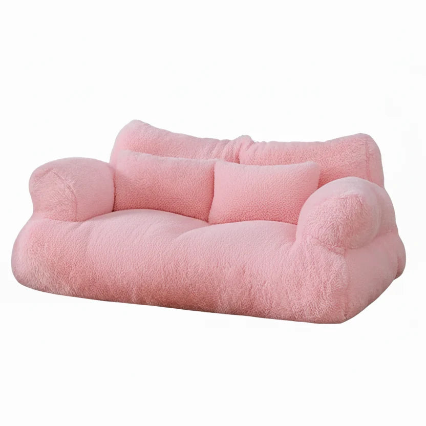 Pet Sofa Ergonomic Raised Edge Removable Machine-Washable Cover