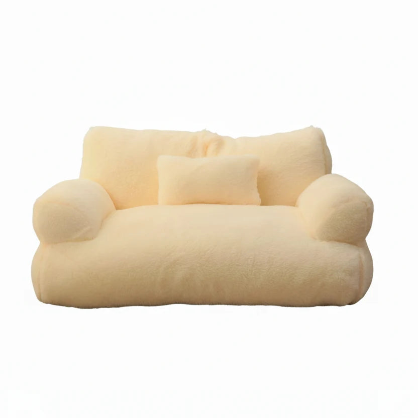 Pet Sofa Ergonomic Raised Edge Removable Machine-Washable Cover