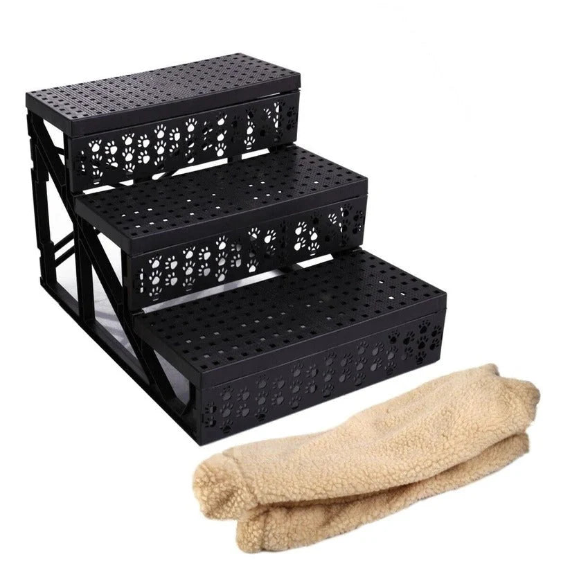 Pet Stairs Three-Step Removable Washable Fleece Cover