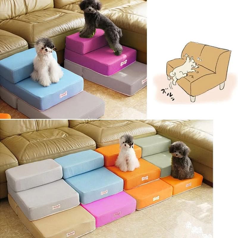 Pet Stairs Two-Step Soft Padded Non-Slip