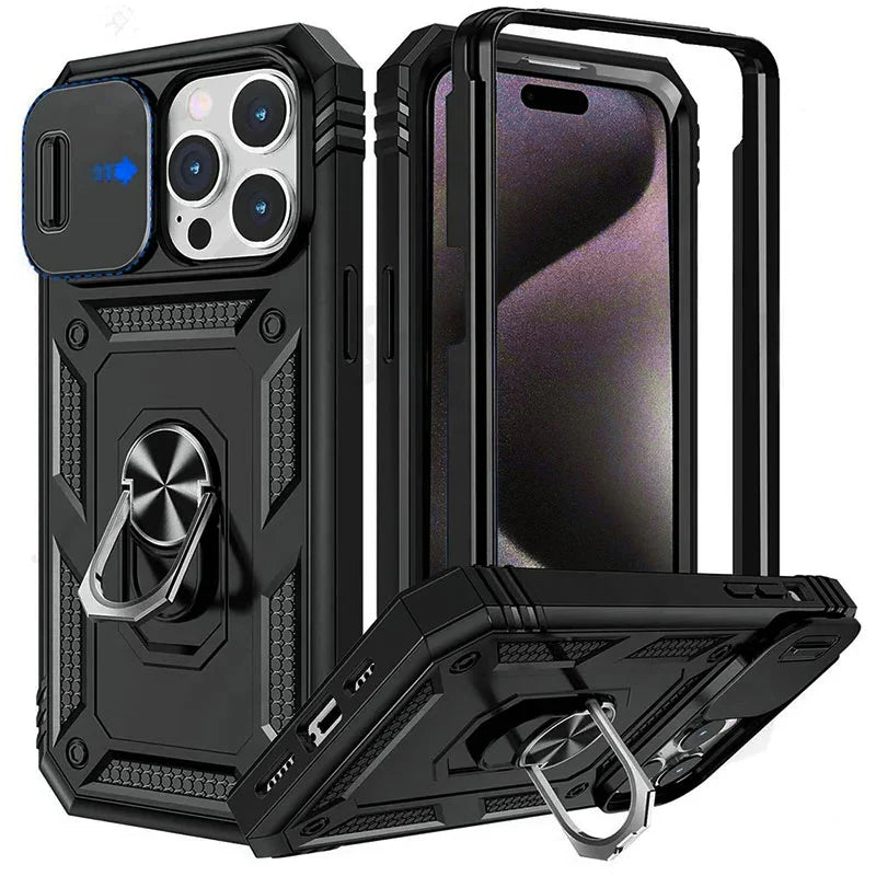 Phone Case Magnetic Kickstand Sliding Camera Coverલ