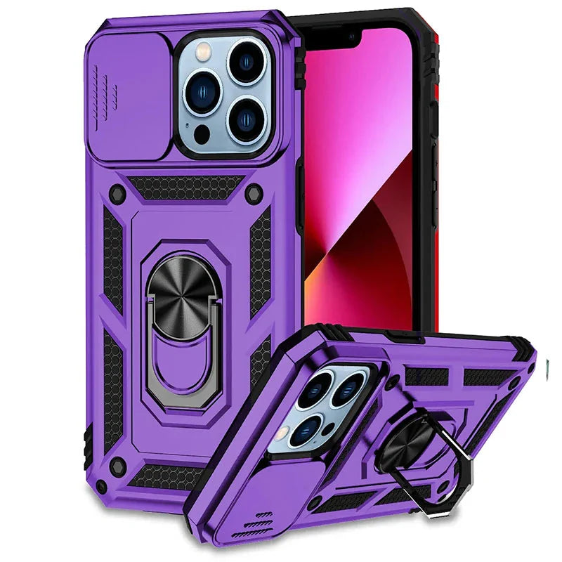 Phone Case Magnetic Kickstand Sliding Camera Coverલ