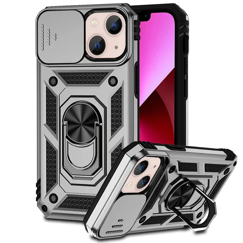Phone Case Magnetic Kickstand Sliding Camera Coverલ