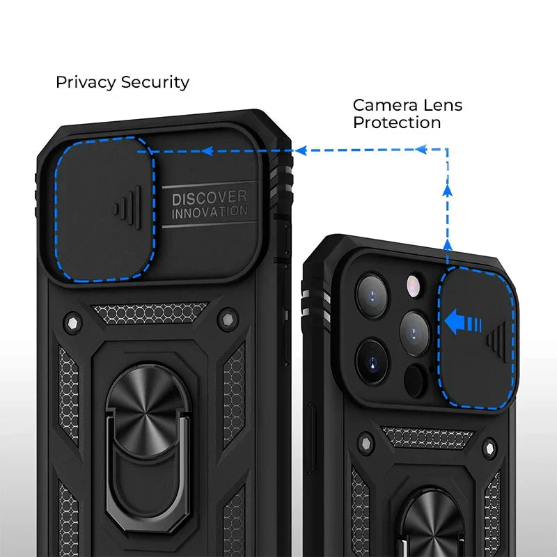 Phone Case Magnetic Kickstand Sliding Camera Coverલ