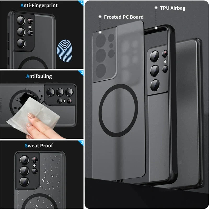 Phone Case Magnetic Slim Shock-Resistant TPU Frame