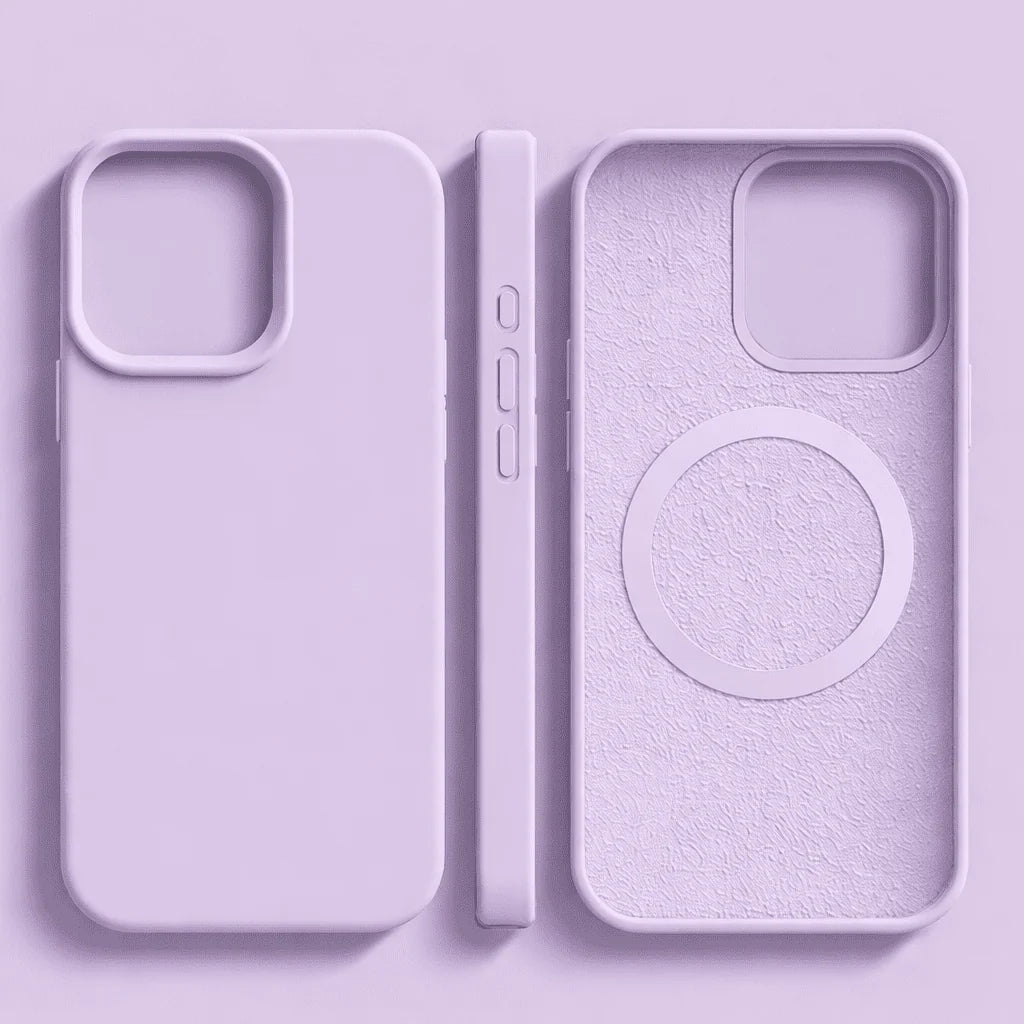 Phone Case Slim Liquid Silicone Wireless Charging Compatible
