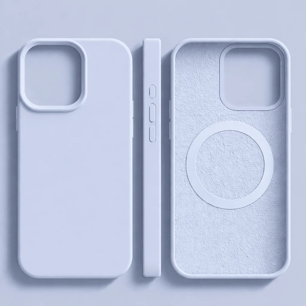 Phone Case Slim Liquid Silicone Wireless Charging Compatible