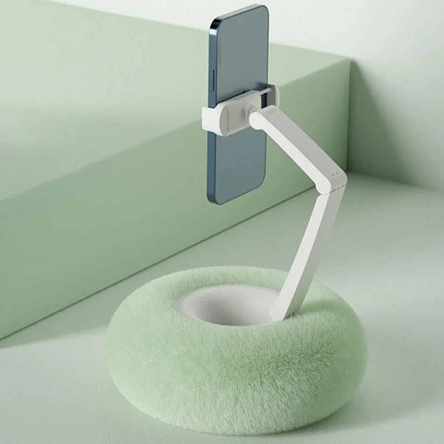 Phone Holder Pillow Plush Ergonomic Spill-Resistant Snack Bowl