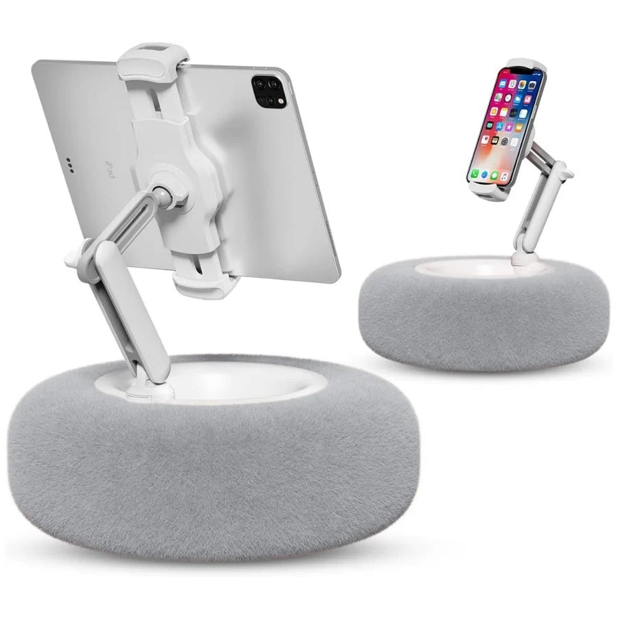 Phone Holder Pillow Plush Ergonomic Spill-Resistant Snack Bowl
