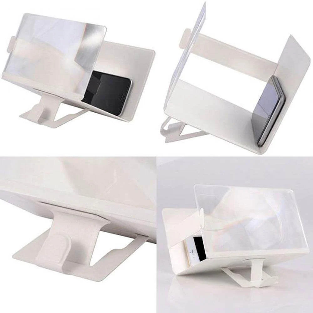 Phone Screen Magnifier Foldable Universal Stand 2–4× Magnification No Power Required