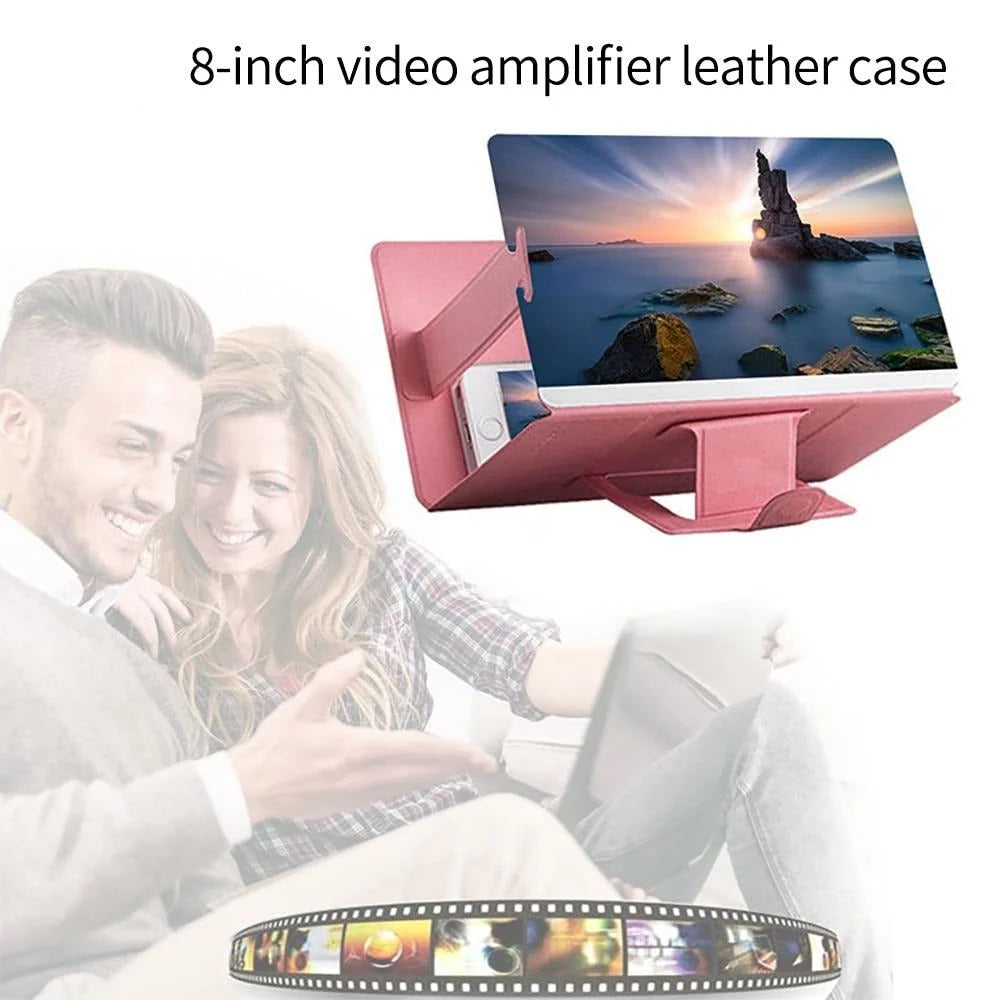 Phone Screen Magnifier Foldable Universal Stand 2–4× Magnification No Power Required