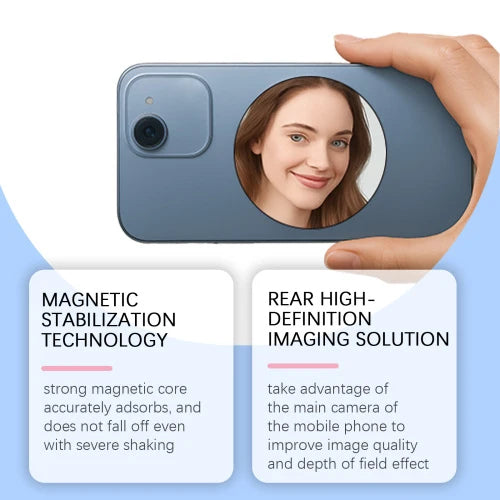 Phone Selfie Mirror Magnetic Convex Portable