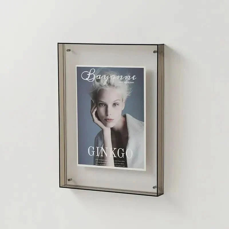Photo Frame Transparent Acrylic Floating Effect Colorful Design