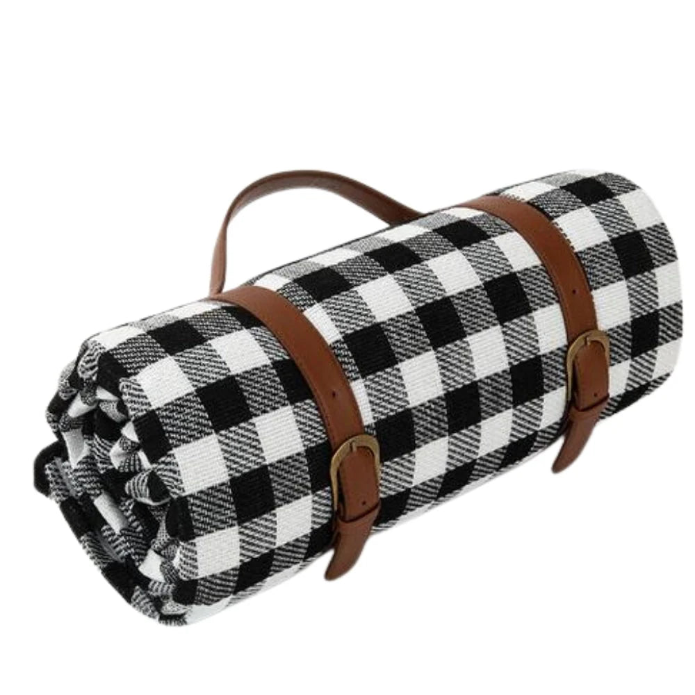 Picnic Blanket Waterproof PEVA Backing Foldable Lightweight Design