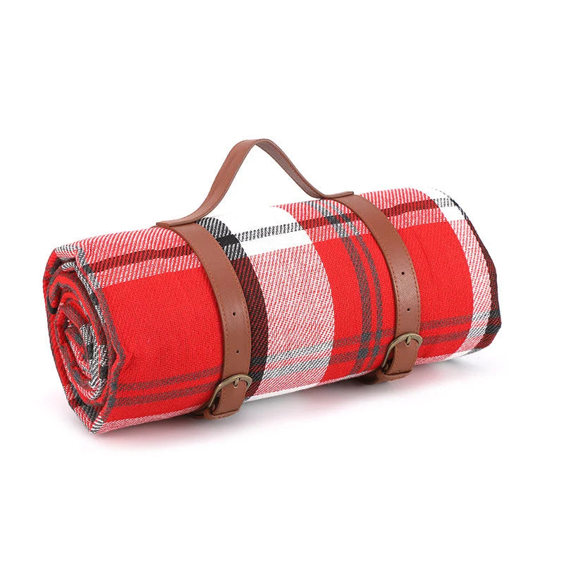 Picnic Blanket Waterproof PEVA Backing Foldable Lightweight Design