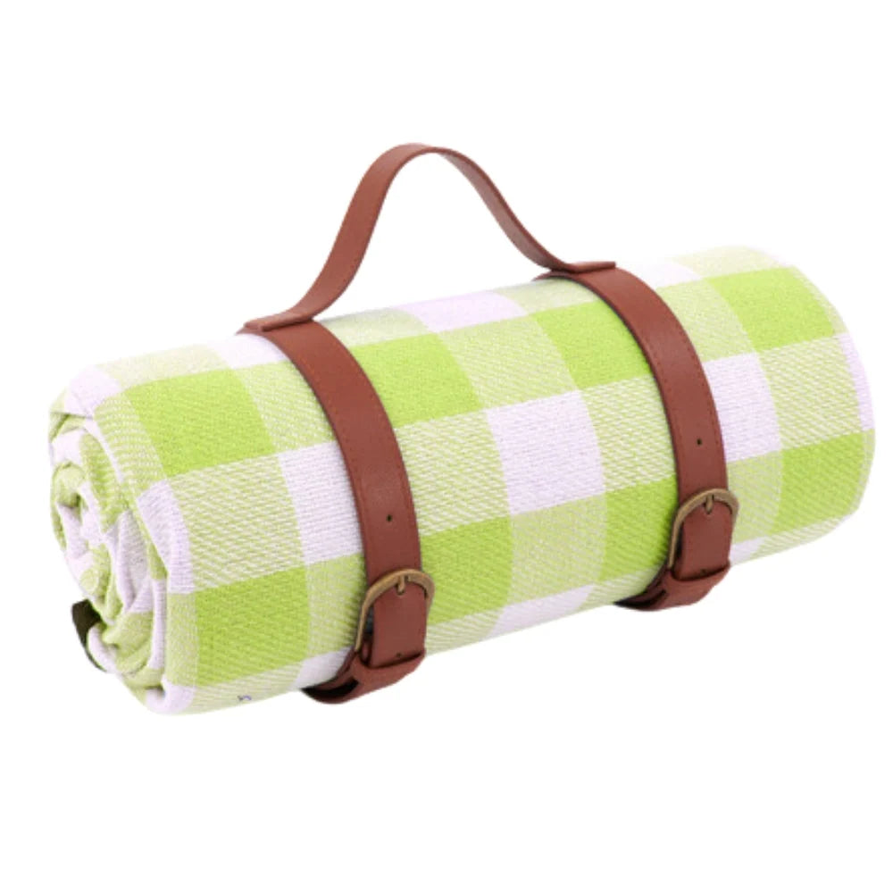 Picnic Blanket Waterproof PEVA Backing Foldable Lightweight Design