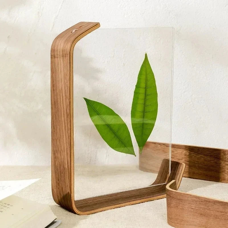 Picture Frame Double-Sided Wood & Acrylic Tabletop Display