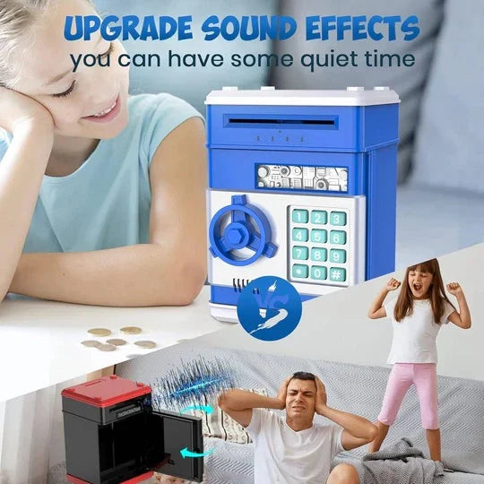 Piggy Bank Automatic Bill Intake Key & Code Lock