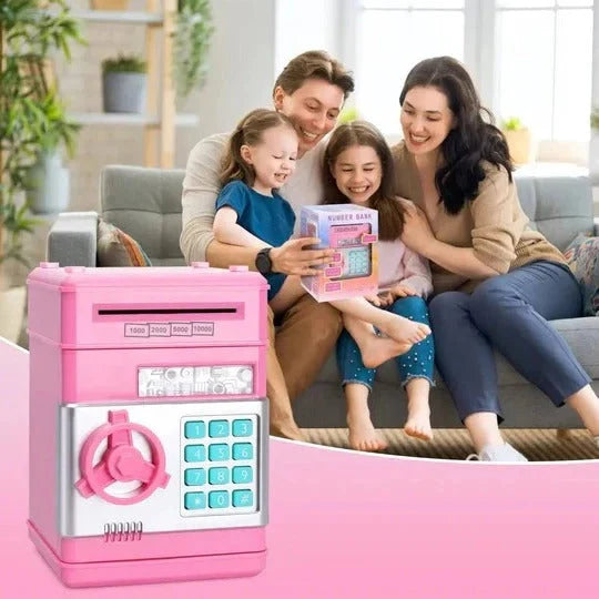 Piggy Bank Automatic Bill Intake Key & Code Lock