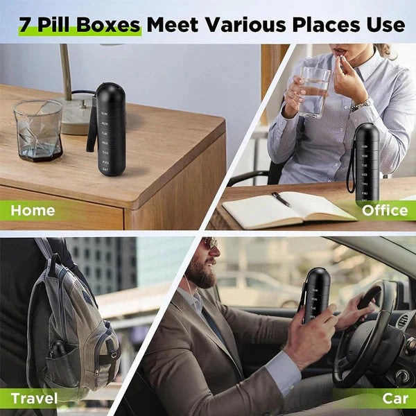 Pill Organizer 7-Day Aluminum Silicone Gasket