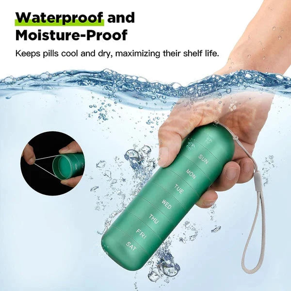 Pill Organizer 7-Day Aluminum Silicone Gasket