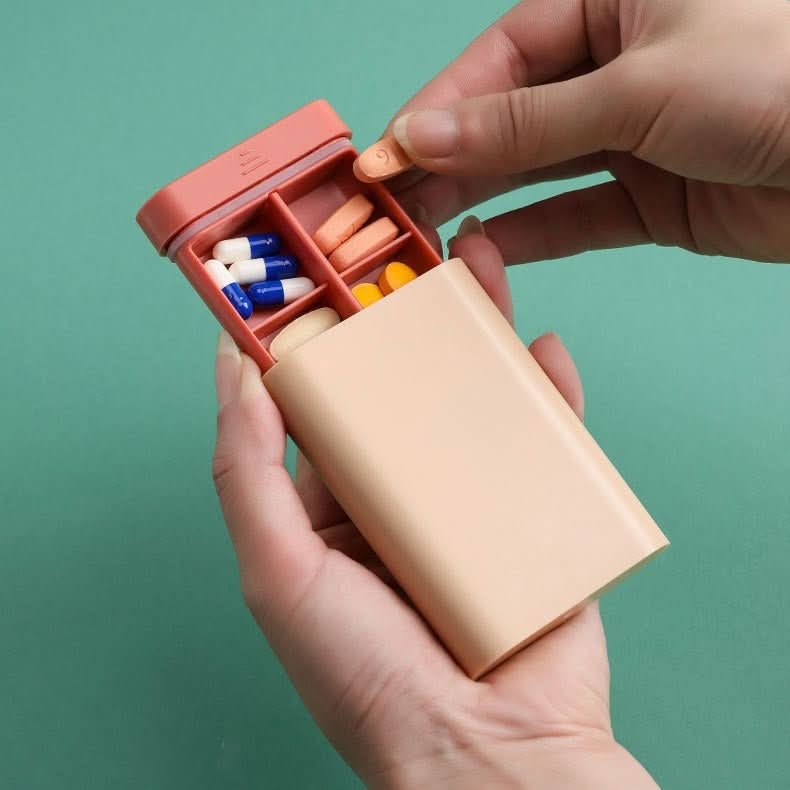 Pill Organizer Adjustable Compartments Compact Portable Design