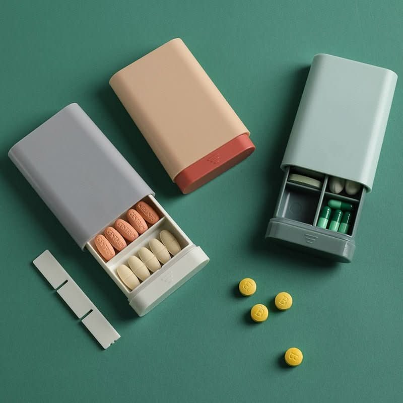 Pill Organizer Adjustable Compartments Compact Portable Design