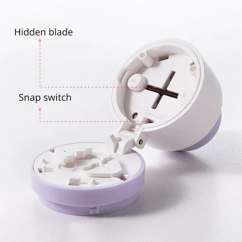 Pill Splitter Stainless Steel Blade Safety Lock Built-In Storage