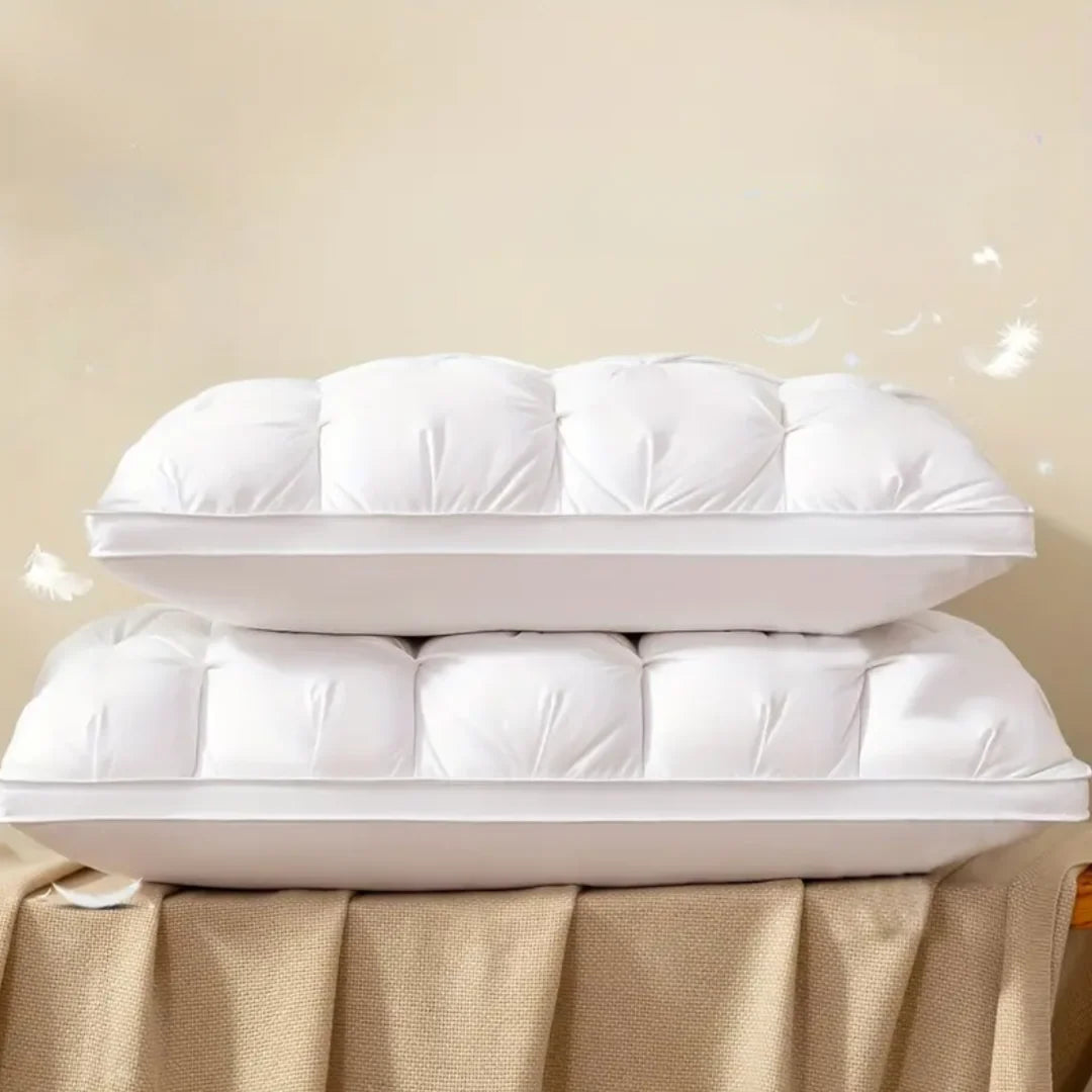 Pillow 90% Goose Down Silk Cover Breathable
